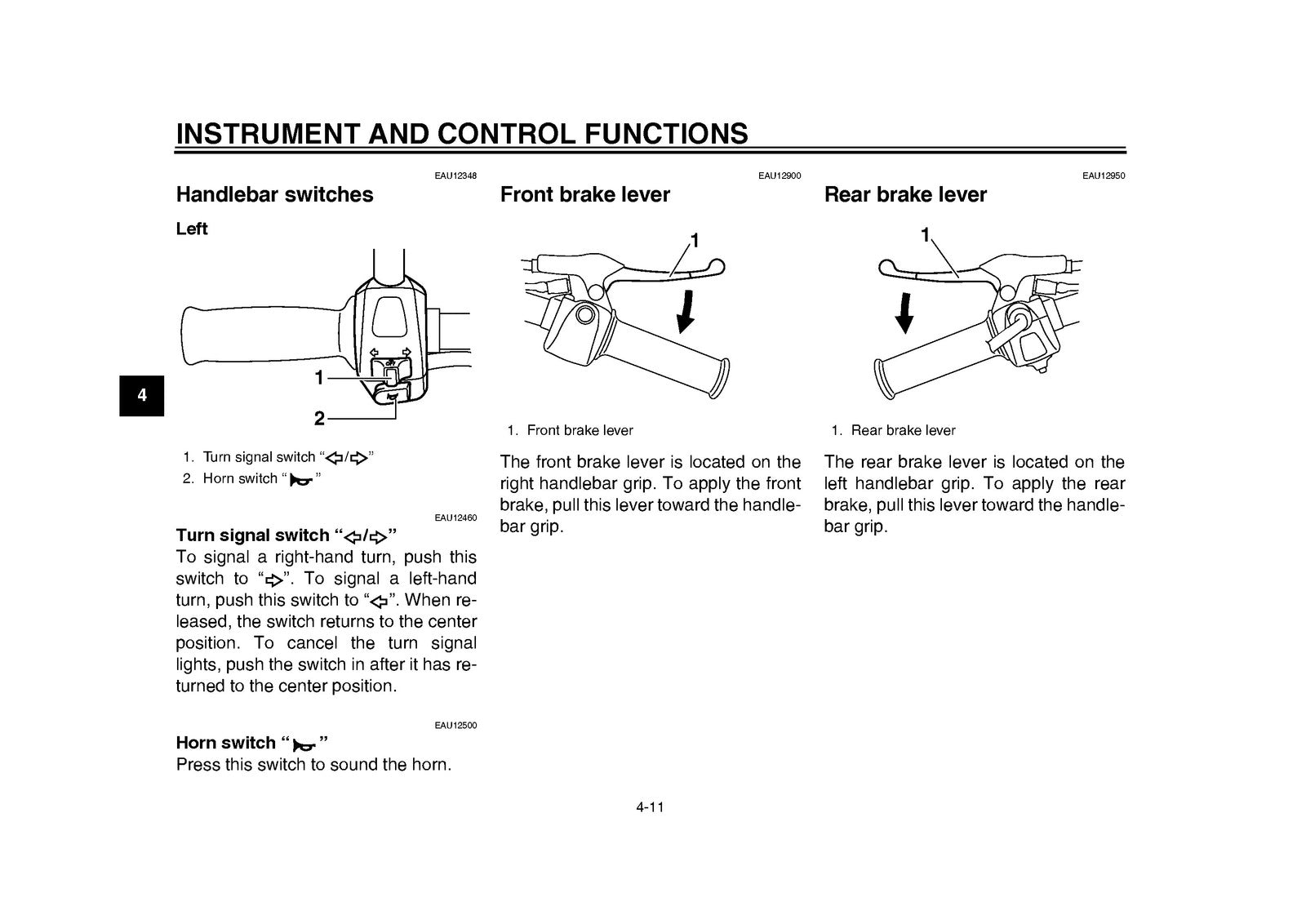 YAMAHA EC-03 Owners Manual 2010 - STEEL WIRE BOUND - PROTECTIVE COVERS