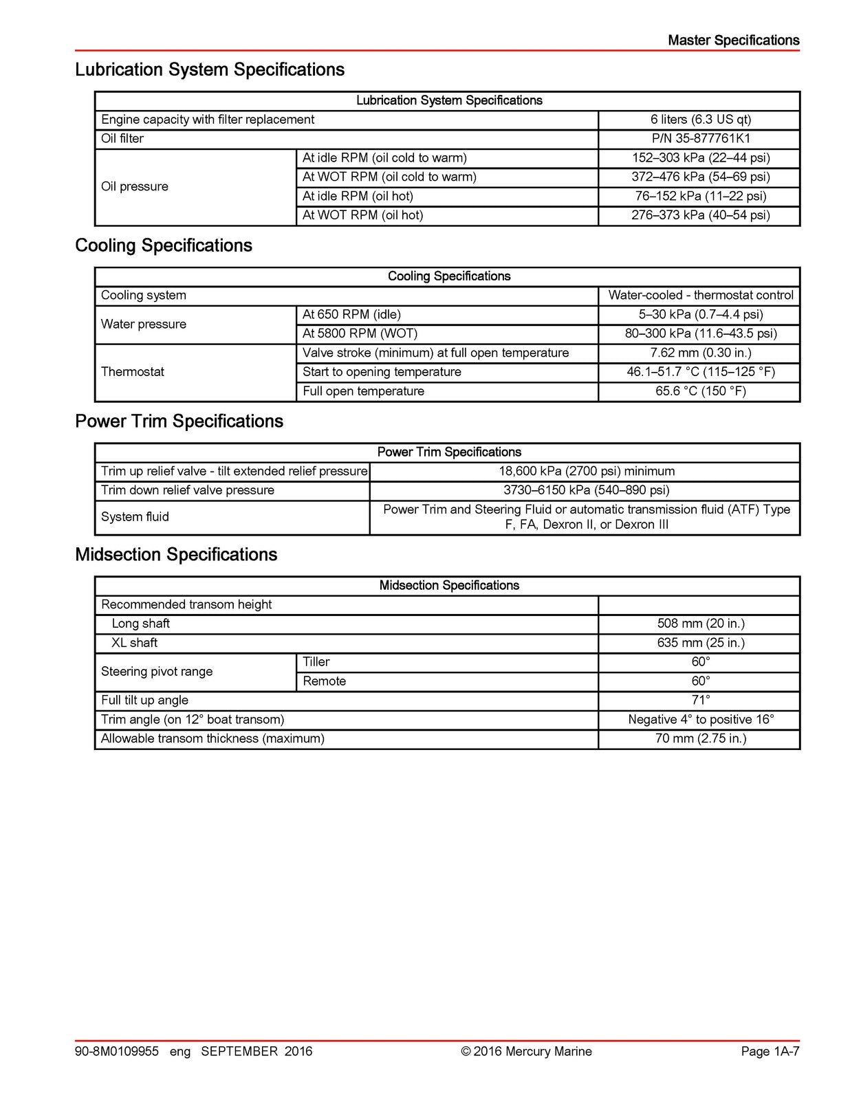 MERCURY 150 SEAPRO PRO XS FOURSTROKE 2016 Version SERVICE MANUAL, FOLDOUTS