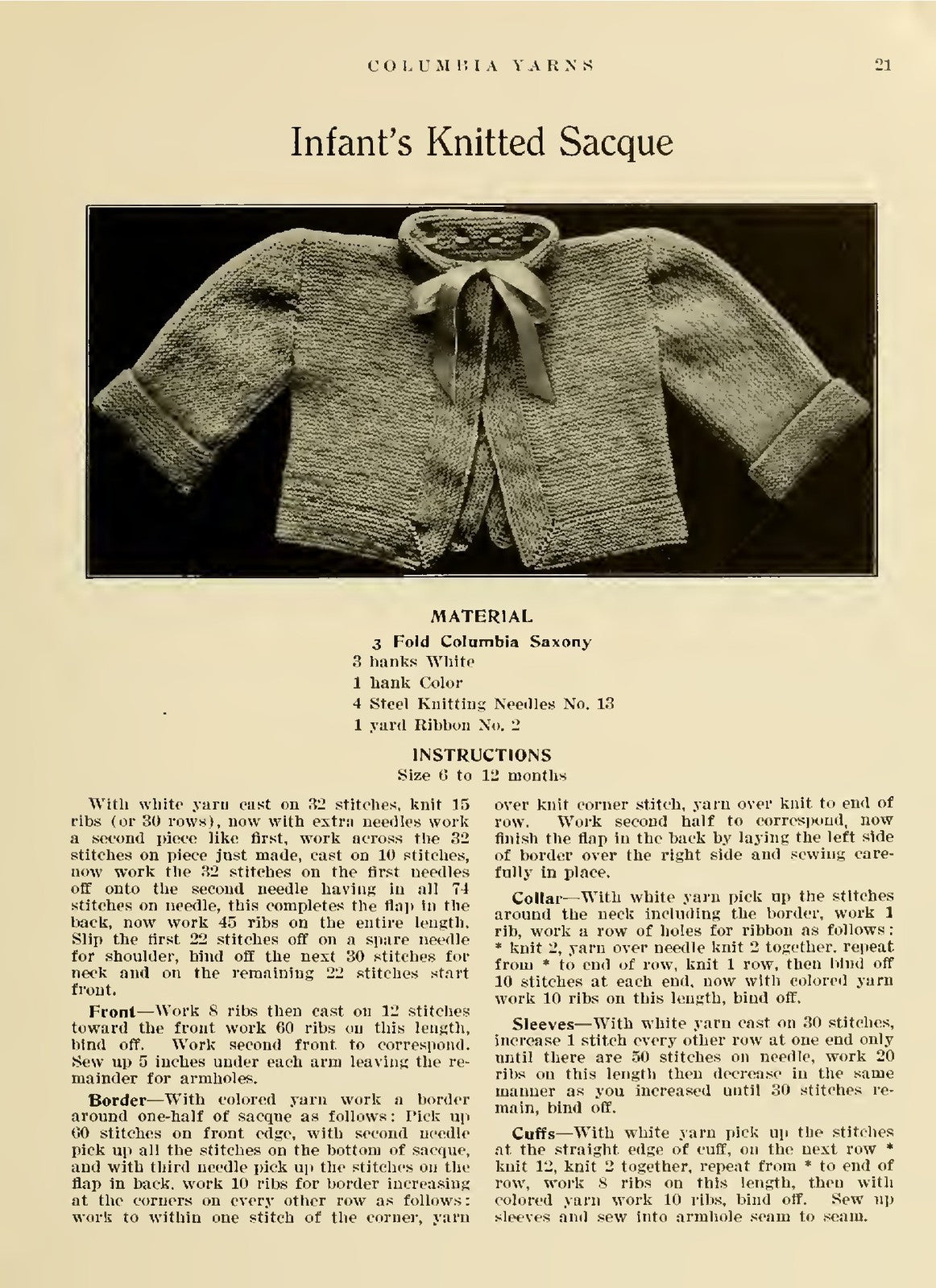 COLUMBIA Book Of Yarns Knitting And Crocheting Manual 1915 - WIRE BOUND - COVERS