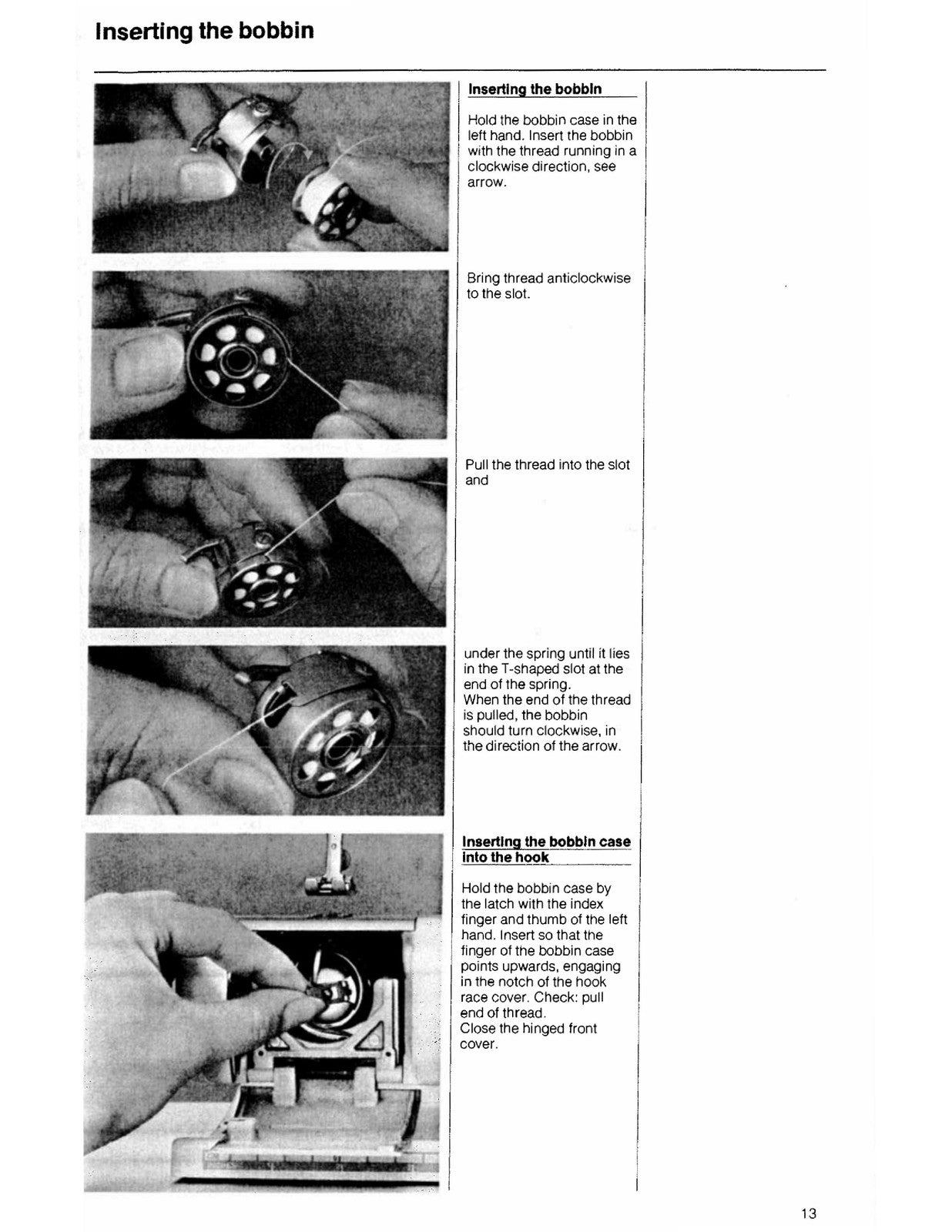 BERNINA Model 1090 Sewing Machine User Manual - STEEL WIRE BOUND - TOUGH COVERS