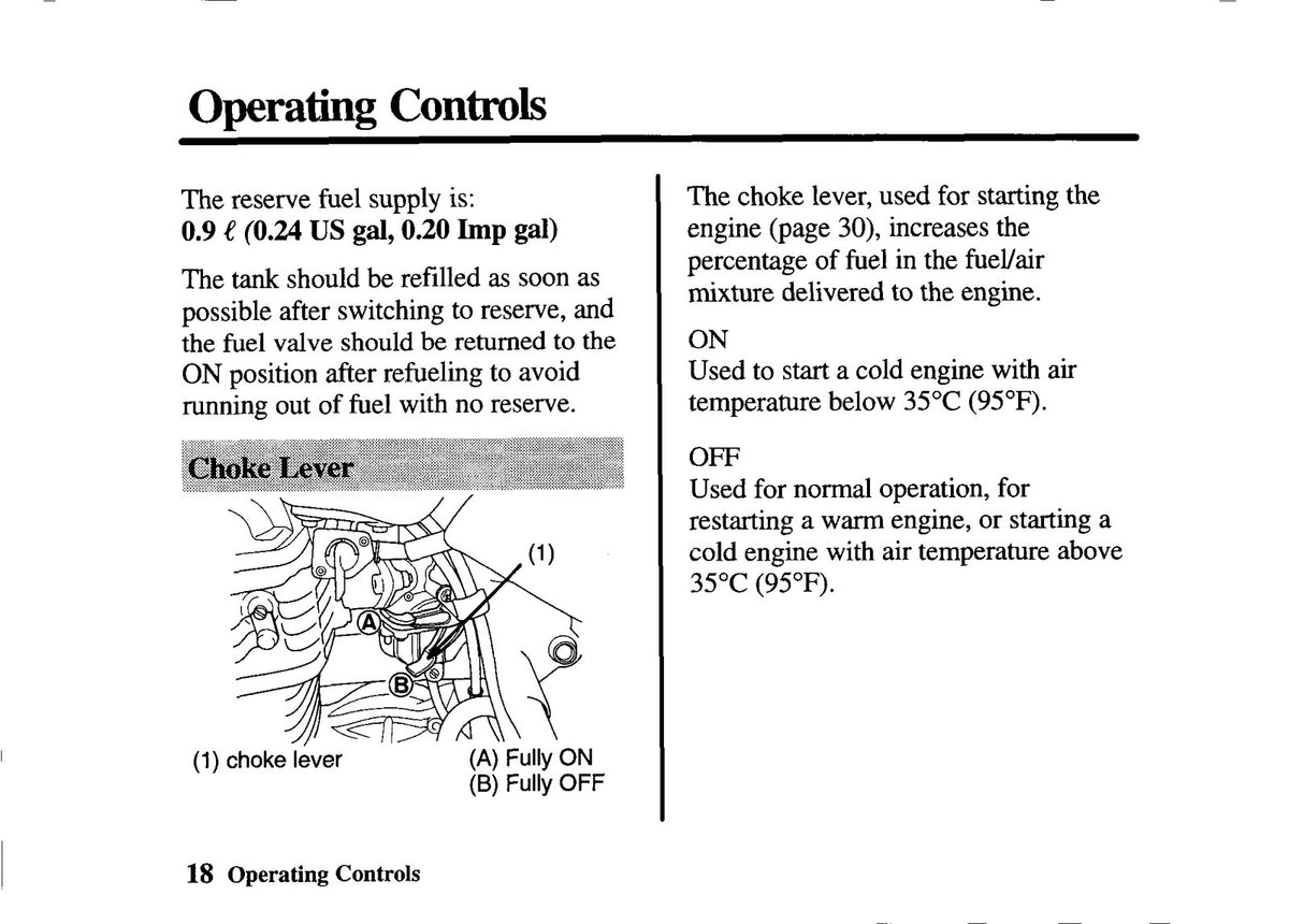 HONDA XR100R Owners Manual 1996 - STEEL WIRE BOUND - PROTECTIVE COVERS