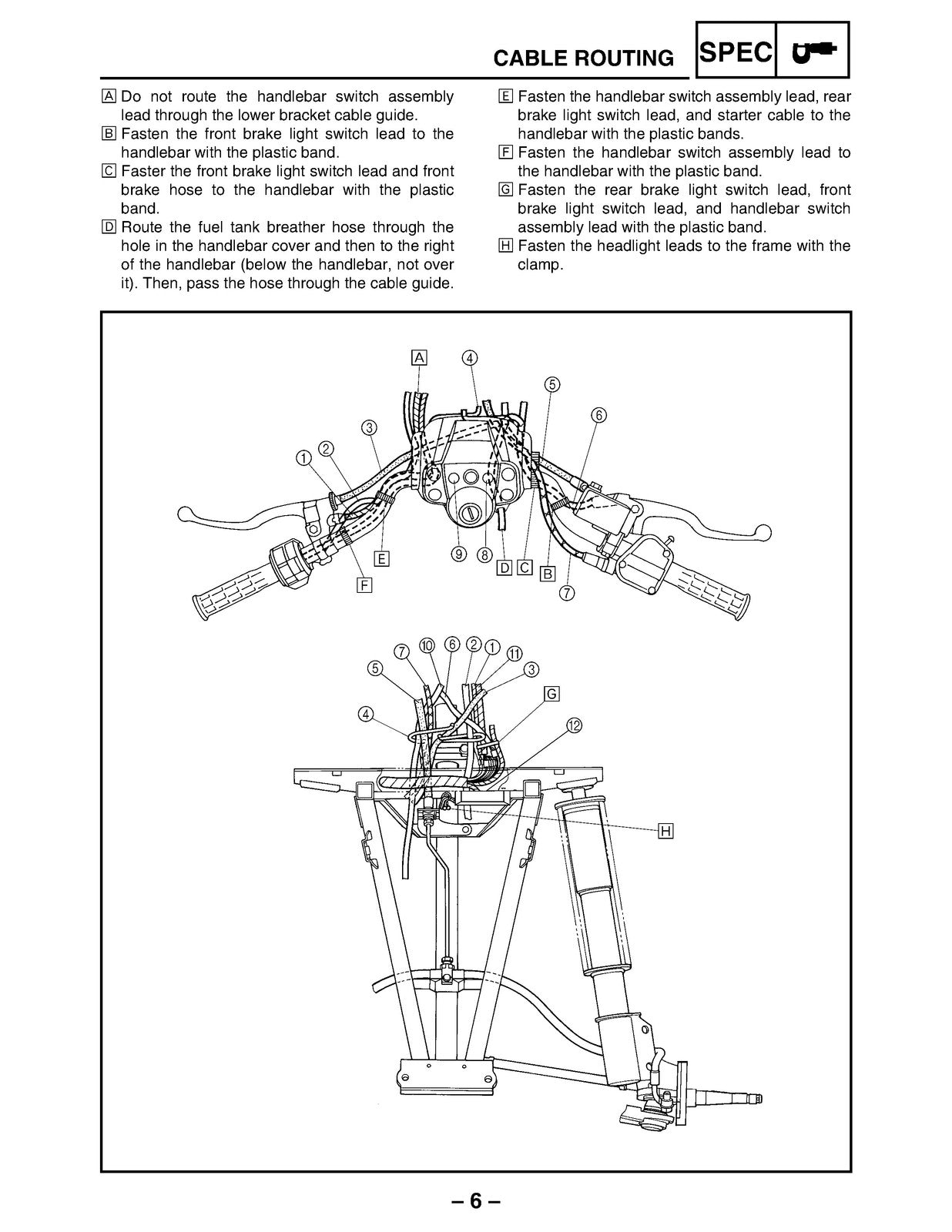 YAMAHA YFM250 Bruin Big Bear 250 2WD ATV Service Manual, BOUND, COVERS, FOLDOUTS