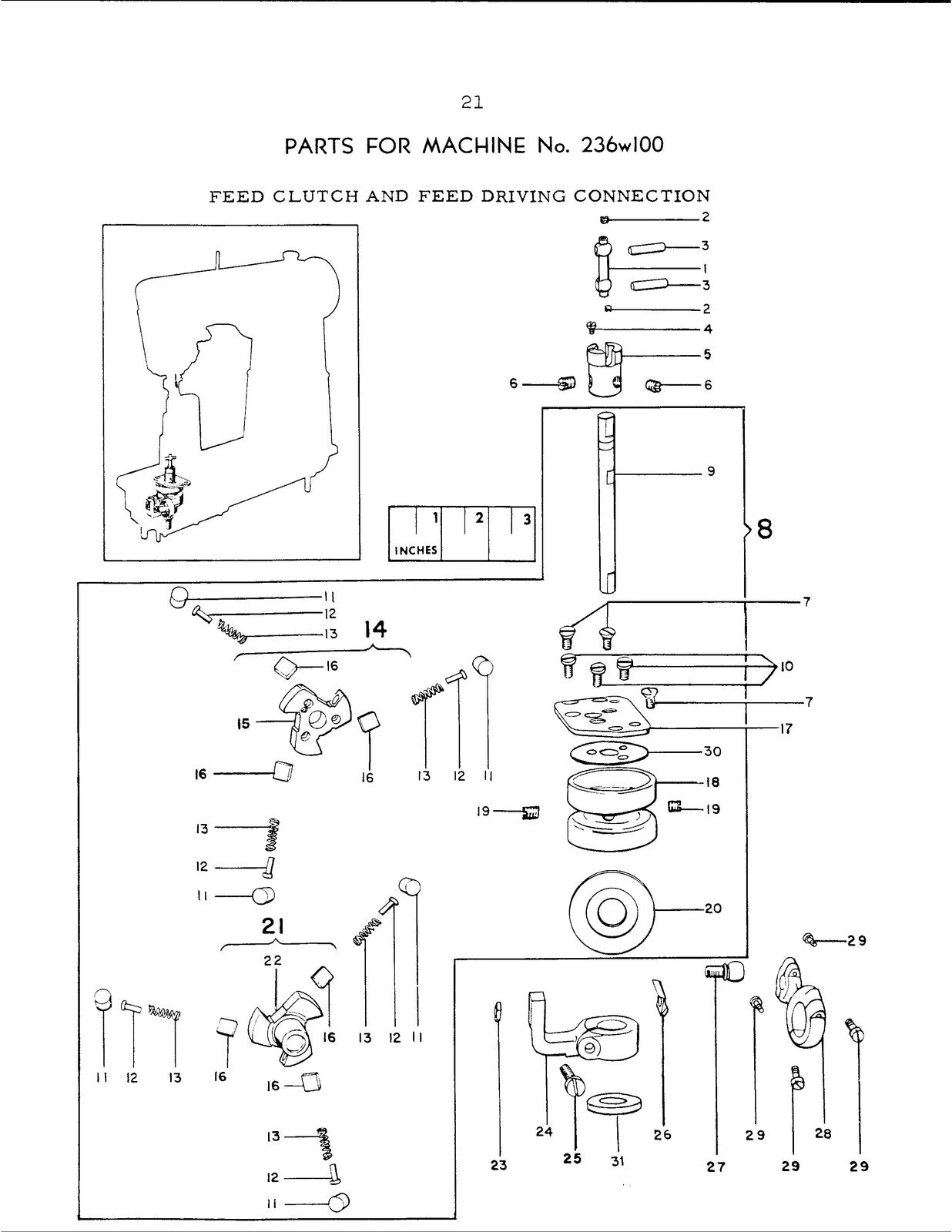 SINGER 236W Sewing Machine Service And Parts Manual 1959 - WIRE BOUND - COVERS