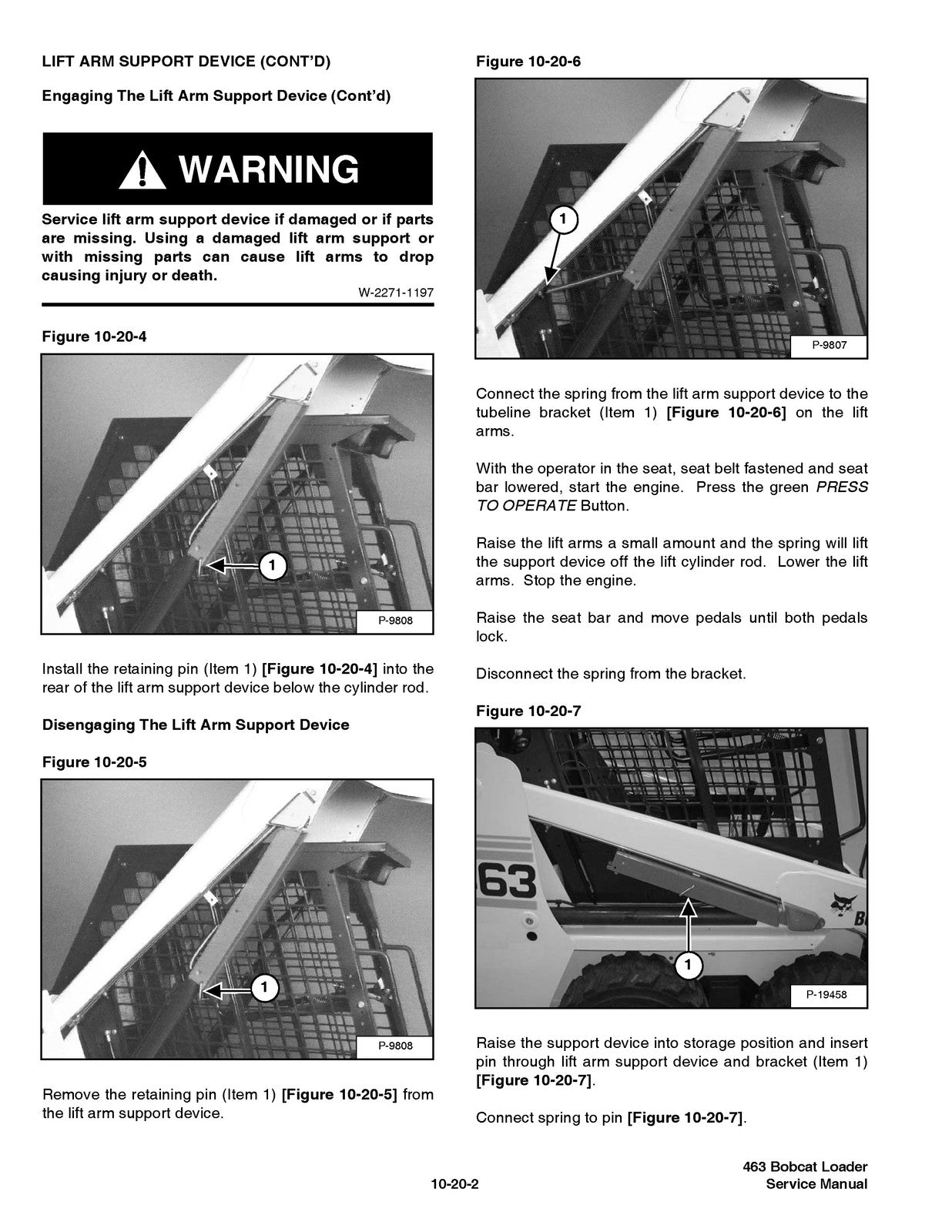 BOBCAT 463 Skid Steer Loader Service Manual 2006 SN 522111001 Up, FOLDOUTS