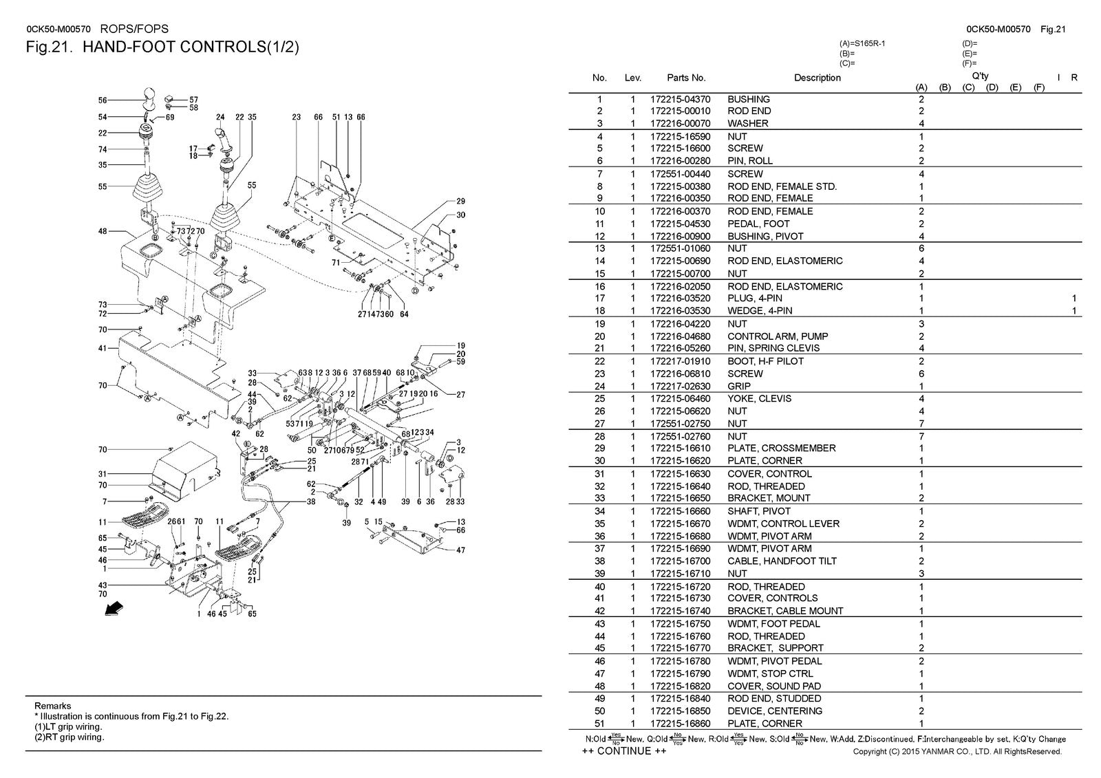 YANMAR S165R-1 Skid Steer Loader Parts Catalog Manual 2016 - WIRE BOUND - COVERS