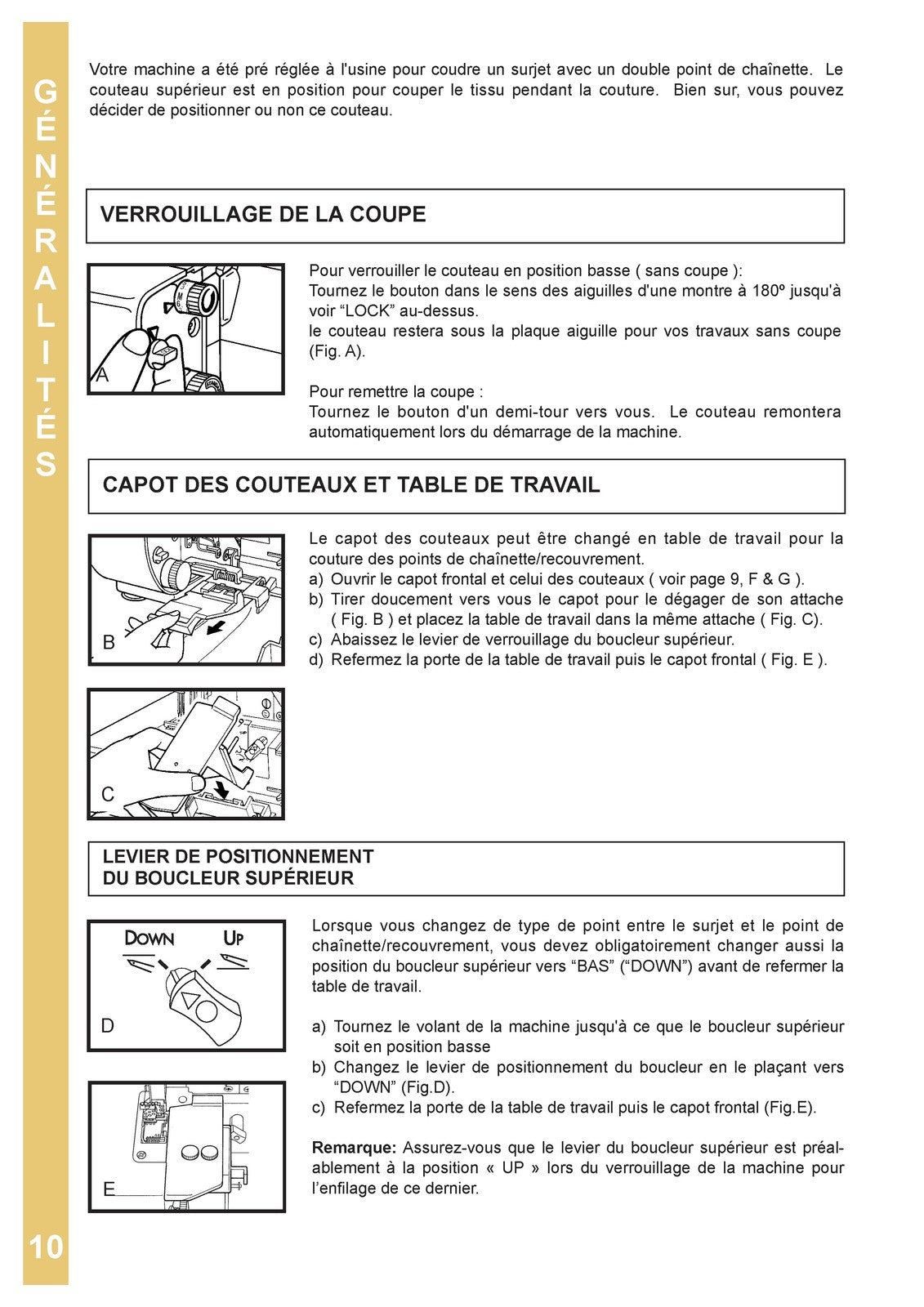 BABY LOCK Evolution BLE8W-2 Serger Instruction Manual French - WIRE BOUND