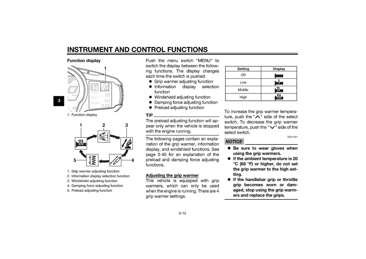YAMAHA FJR1300AE Owners Manual 2014 - STEEL WIRE BOUND - PROTECTIVE COVERS