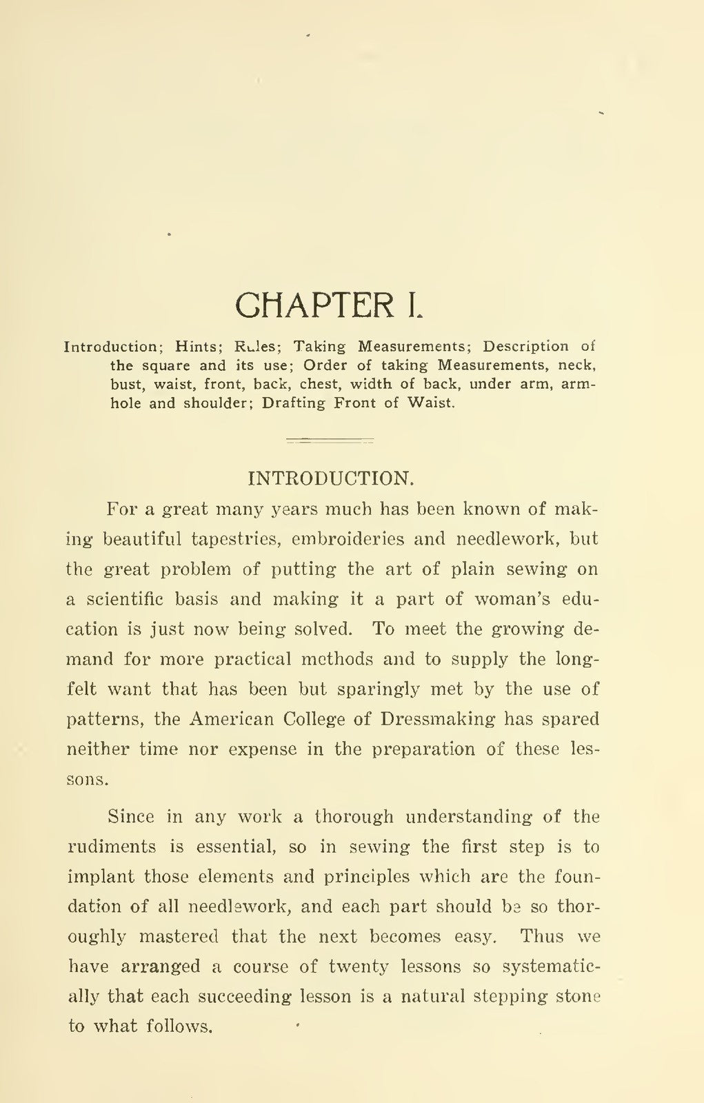 AMERICAN COLLEGE OF DRESSMAKING American System Instruction Manual - WIRE BOUND