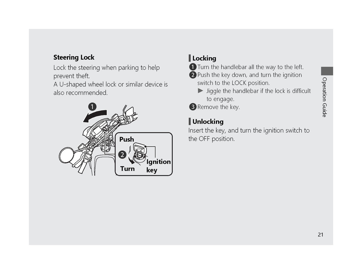 HONDA XR650L 2018 Owners Manual - STEEL WIRE BOUND - PROTECTIVE COVERS