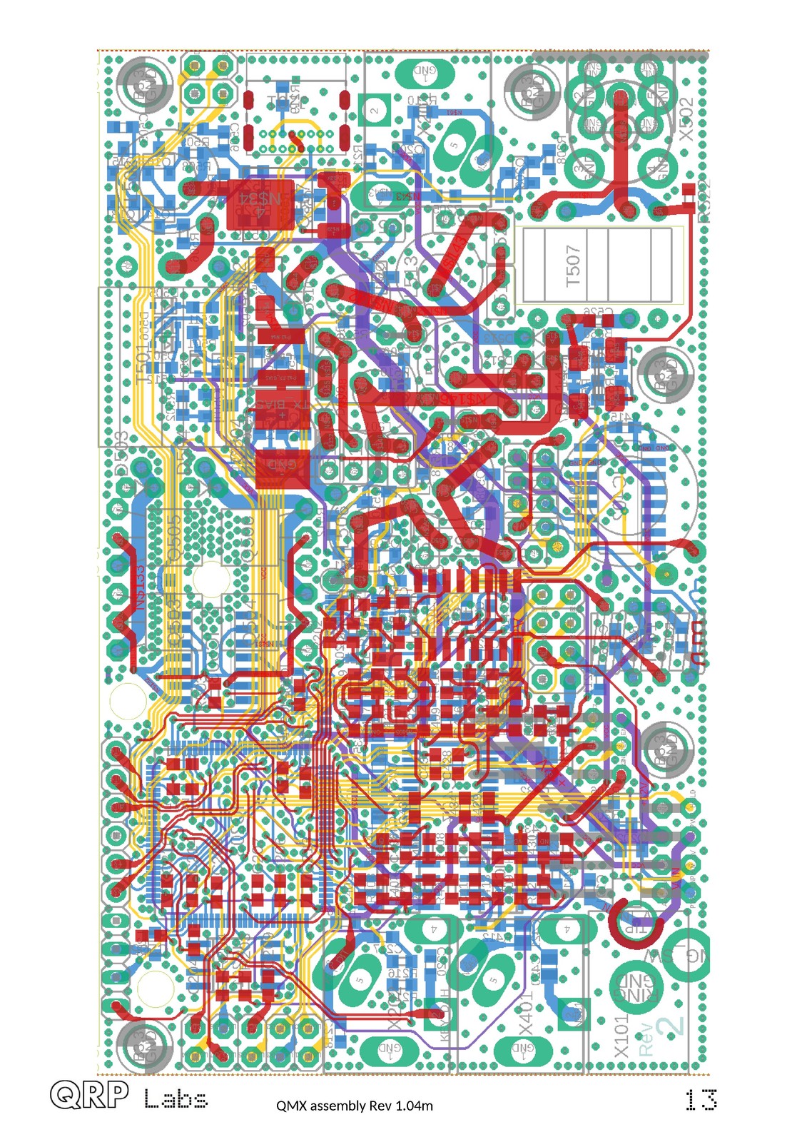 QRP LABS QMX Transceiver Assembly Manual - STEEL WIRE BOUND - PROTECTIVE COVERS