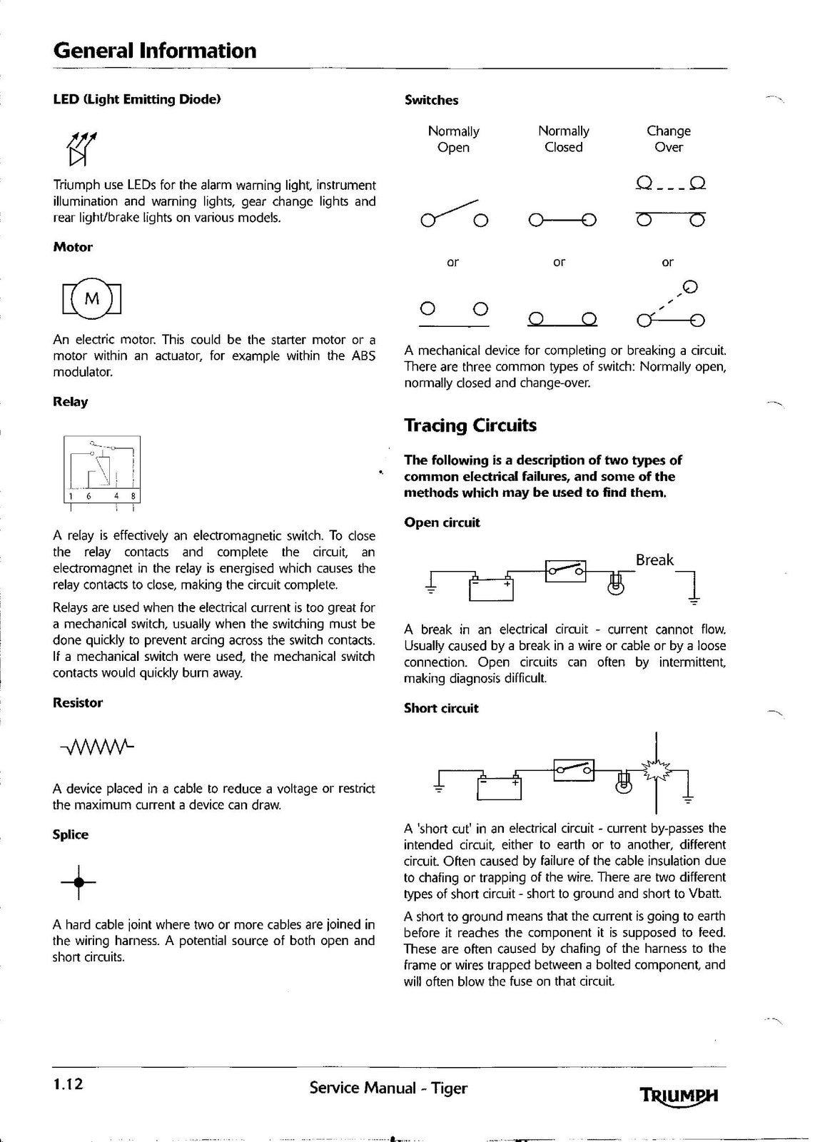 TRIUMPH Tiger Tiger ABS Motorcycle Service Manual 2006 - WIRE BOUND - COVERS