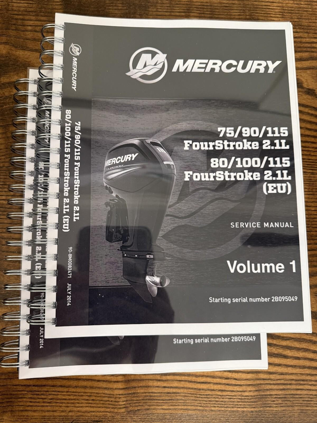 MERCURY 75 90 115 FourStroke 2.1L Service Manual BUNDLE - WIRE BOUND - COVERS