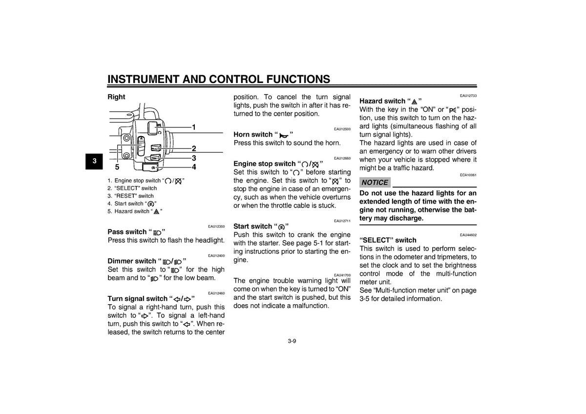 YAMAHA XVS950A Owners Manual 2012 - STEEL WIRE BOUND - PROTECTIVE COVERS