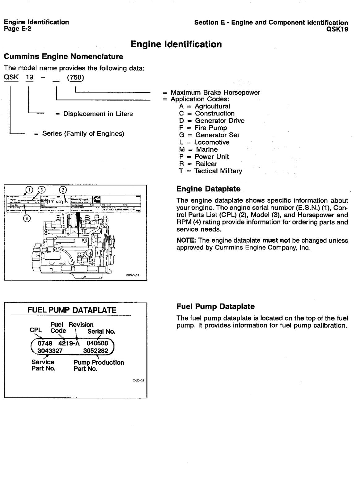 CUMMINS QSK19 Quantum Engine Operation And Maintenance Manual 1996 - WIRE BOUND