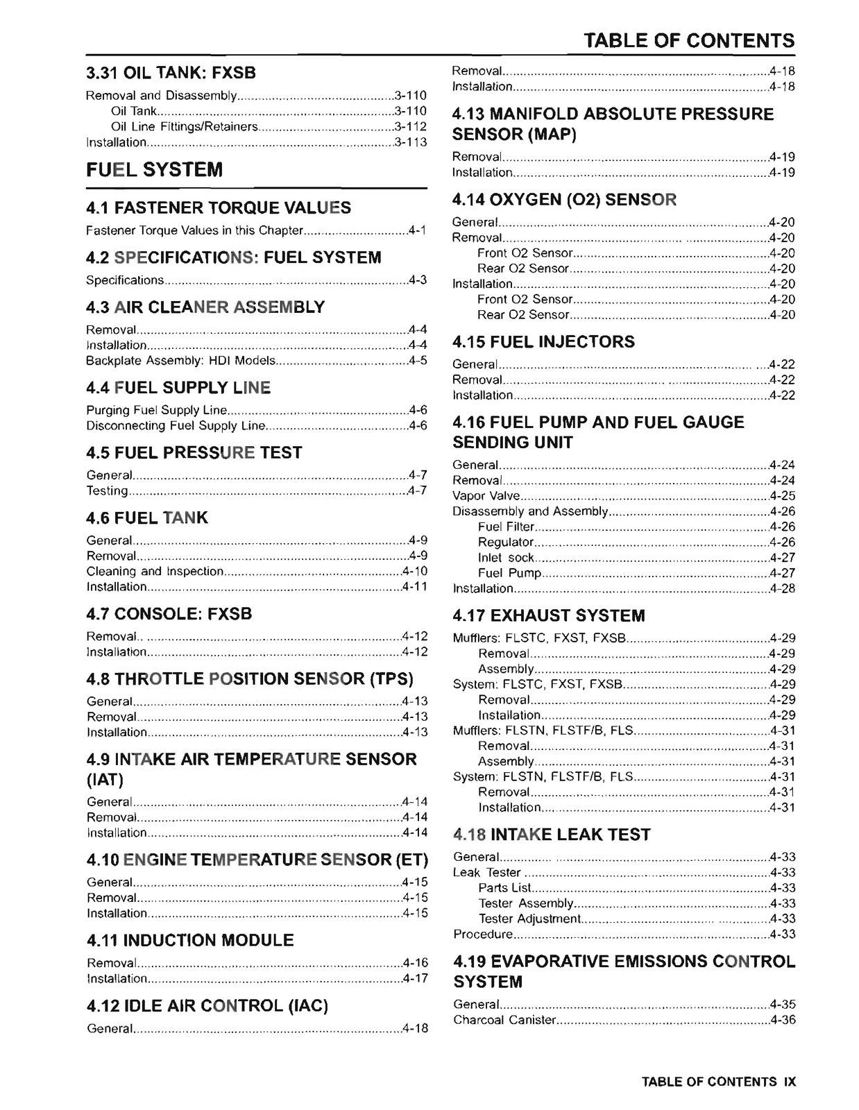 HARLEY DAVIDSON 2015 Softail Models Service Manual - BOUND - COVERS - FOLDOUTS