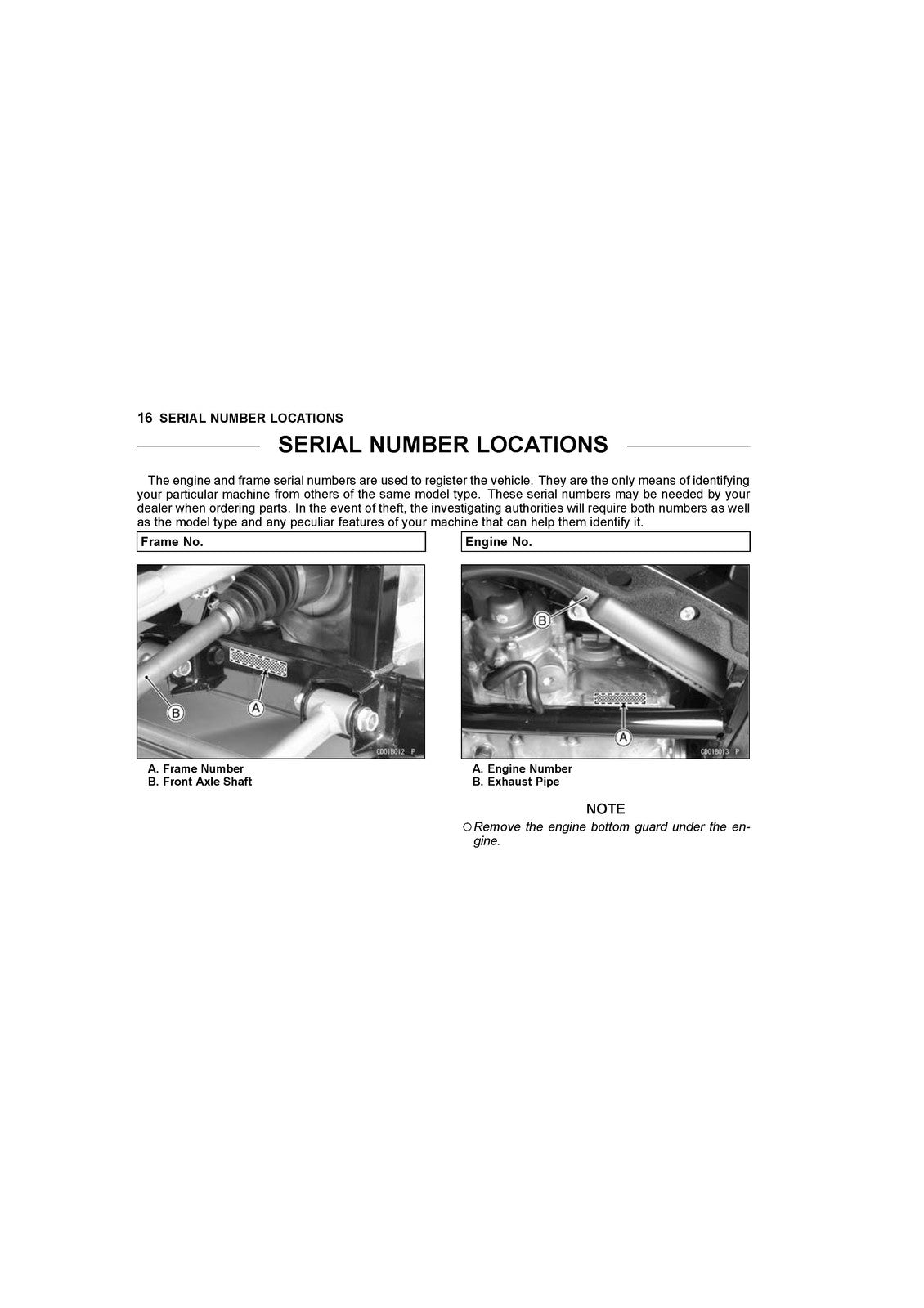 KAWASAKI Teryx Camo Owners Manual 2014 - STEEL WIRE BOUND - PROTECTIVE COVERS