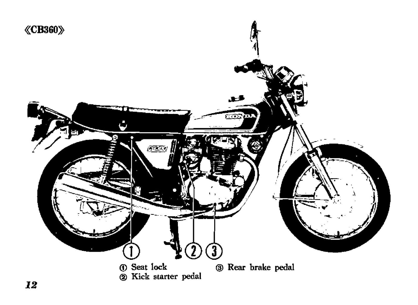 HONDA CB360 CB360G Motorcycle Owners Manual 1973 - BOUND - COVERS - XL FOLDOUTS