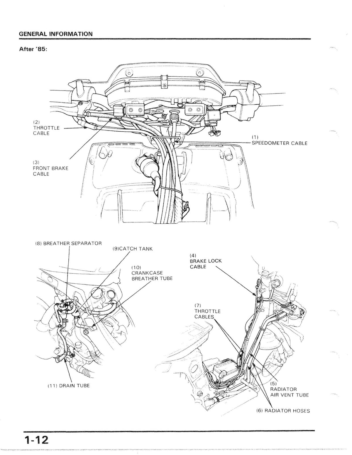 HONDA CH250 Elite 250 Scooter Service Manual 1986 - BOUND - COVERS - XL FOLDOUTS
