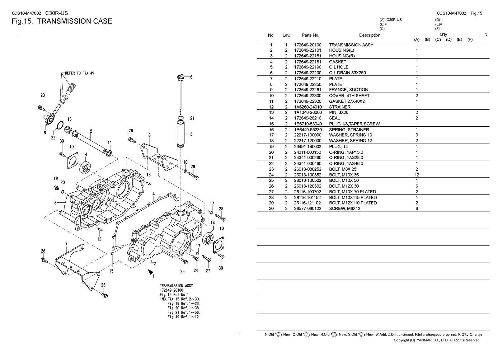 YANMAR C30R-US Crawler Carrier Parts Catalog Manual 2017 - WIRE BOUND - COVERS