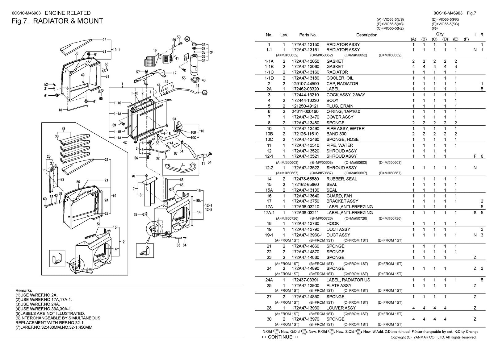 YANMAR ViO55-5 Excavator Parts Catalog Manual 2016 - WIRE BOUND - TOUGH COVERS