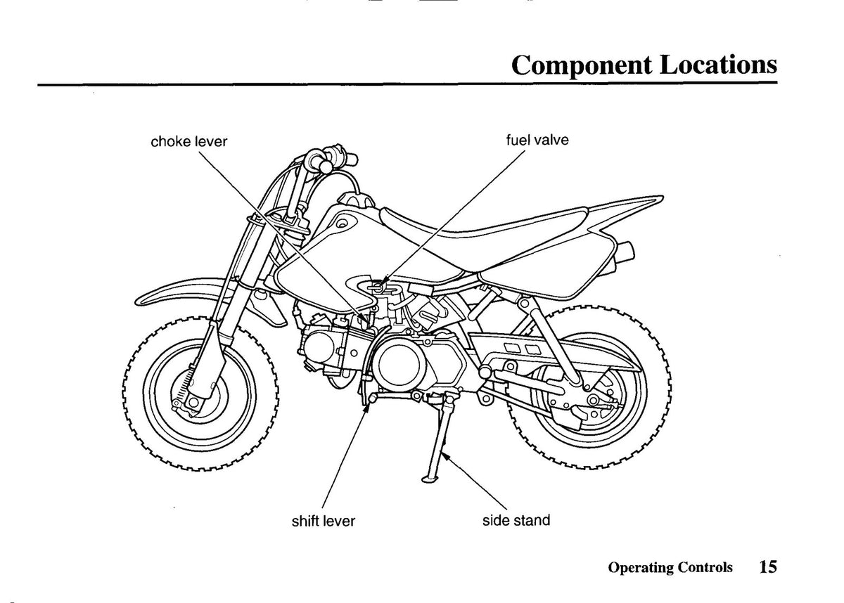 HONDA XR50R Owners Manual 2000 - STEEL WIRE BOUND - PROTECTIVE COVERS
