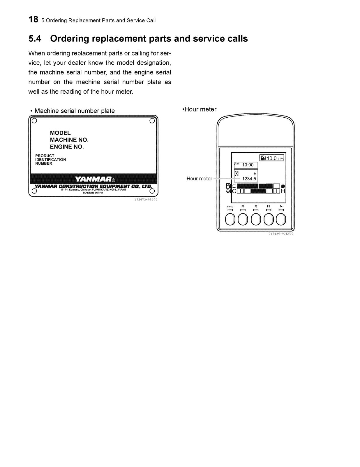 YANMAR ViO50-6A ViO55-6A Excavator Operation  Maintenance Manual - WIRE BOUND