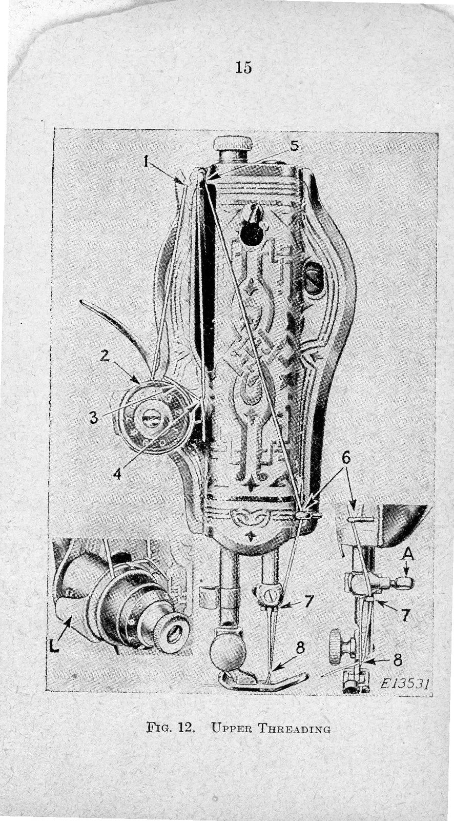 SINGER 15-90 Sewing Machine Instruction Manual - WIRE BOUND - PROTECTIVE COVERS