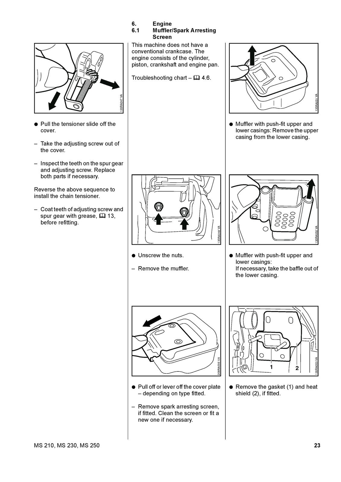 STIHL MS 210 230 250 Chainsaw Service Manual 2007 - WIRE BOUND - TOUGH COVERS