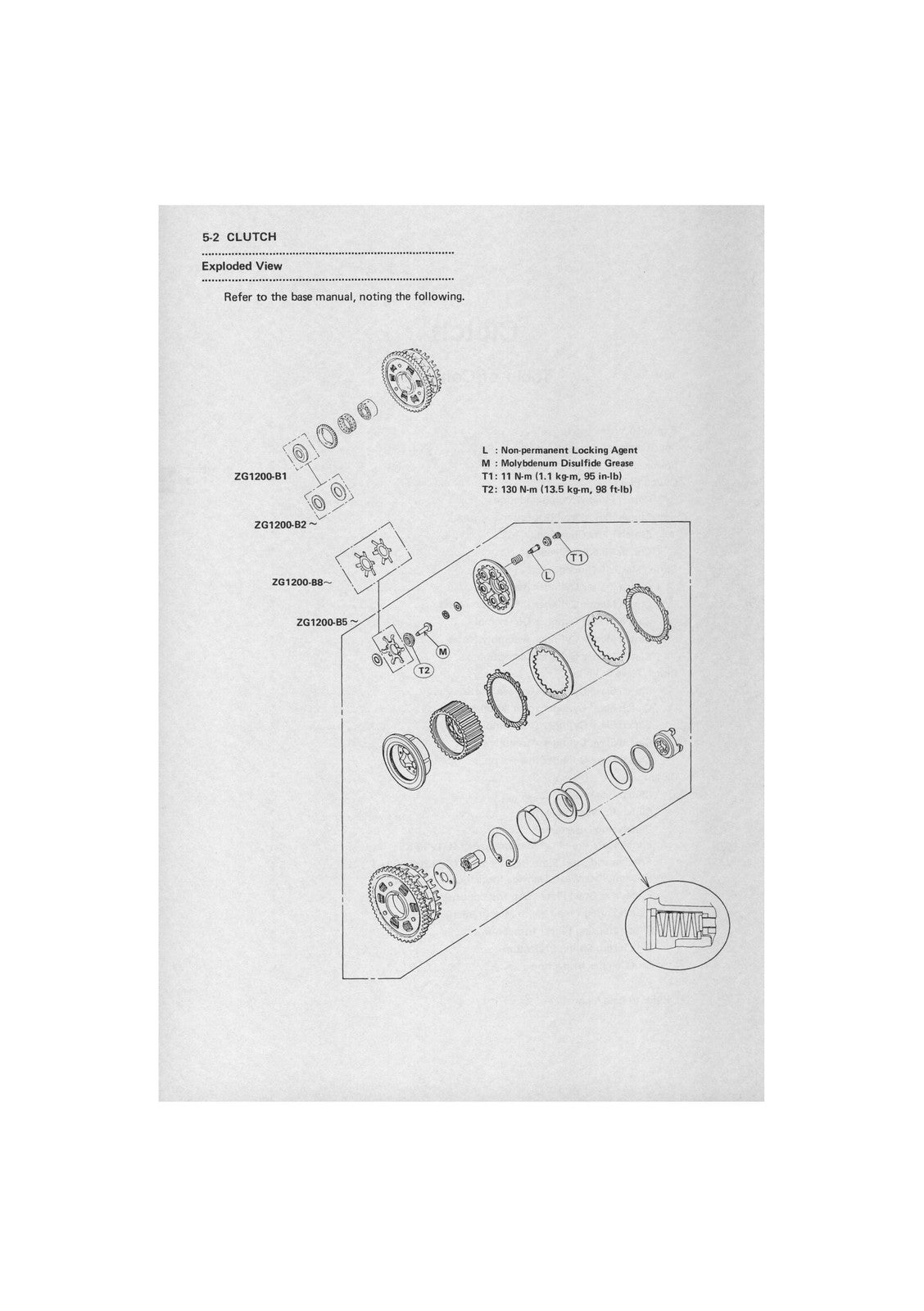 KAWASAKI ZG1200 Voyager XII Service Manual Supplement - WIRE BOUND - COVERS