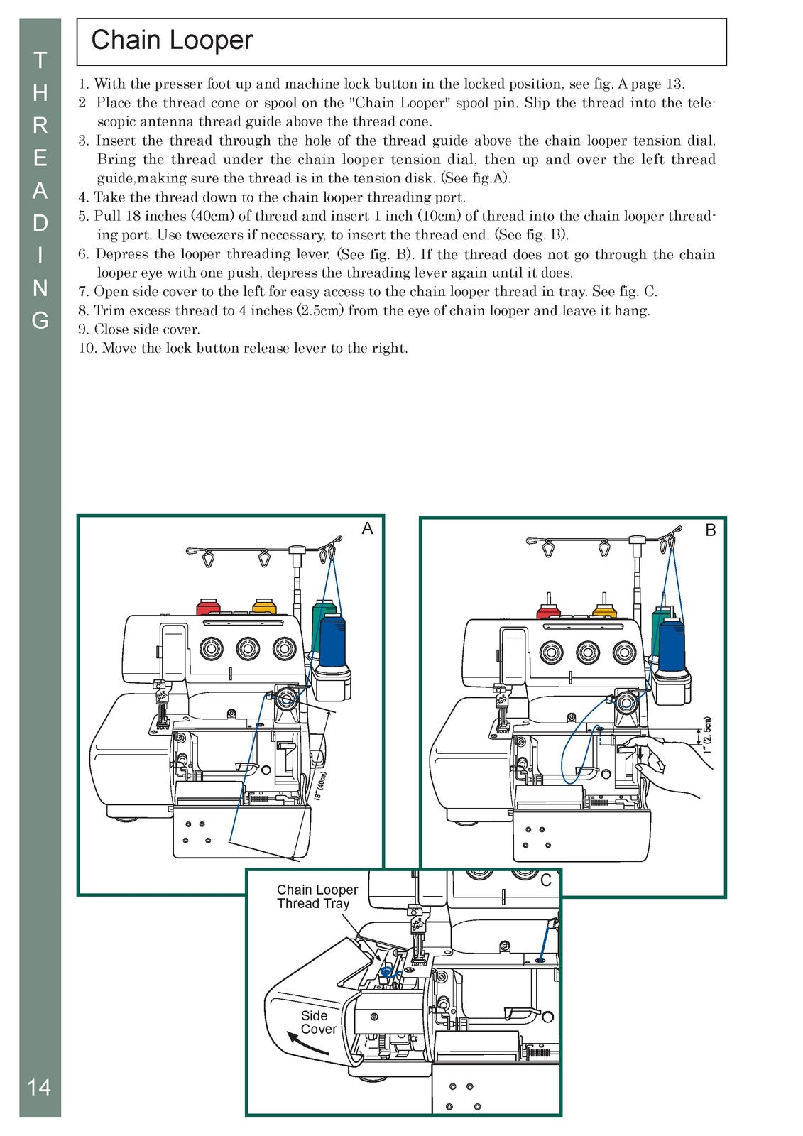 BABY LOCK Cover Stitch BLCS Sewing Machine Instruction Manual - WIRE BOUND