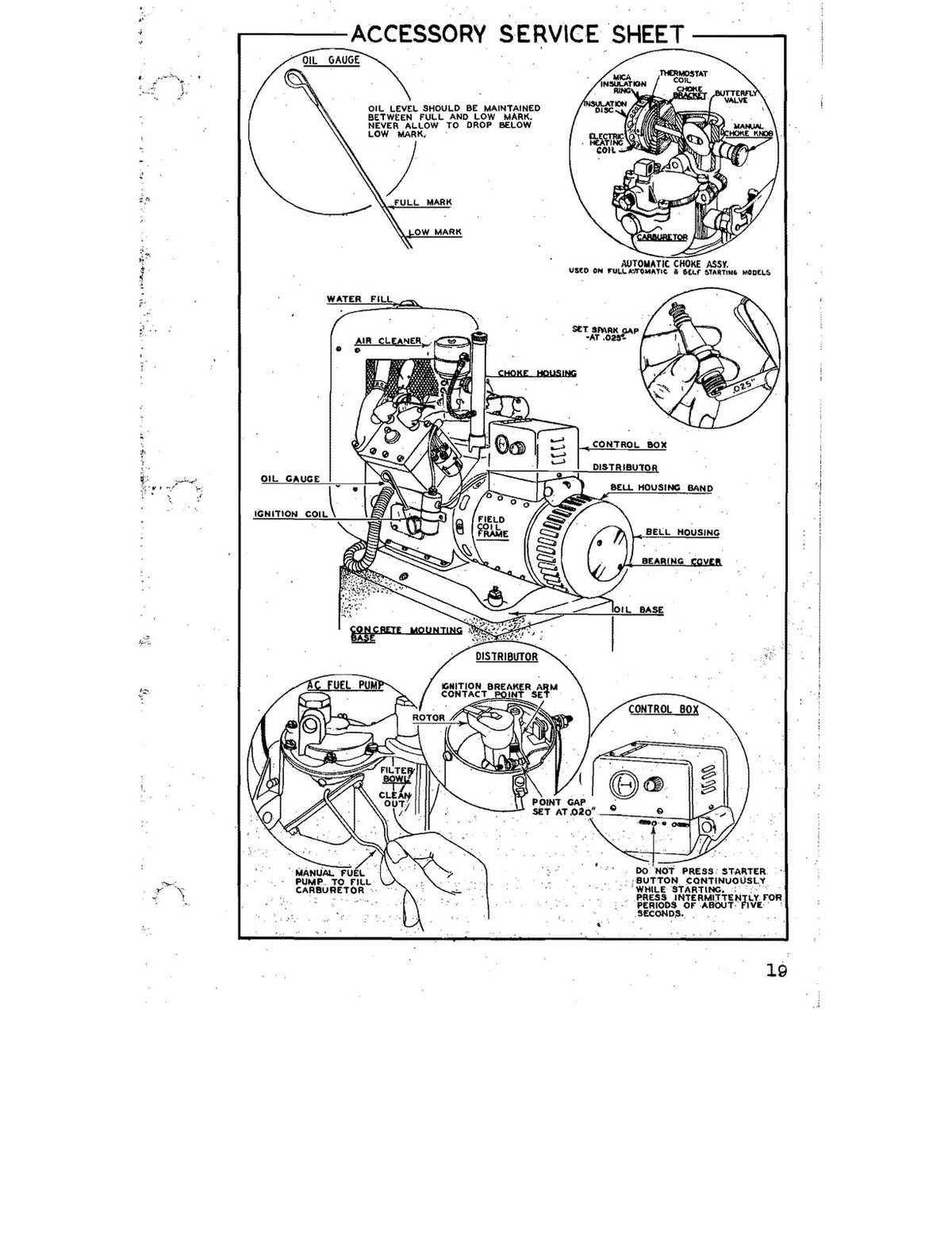 ONAN V45 Generator Set Service Manual 1945 - STEEL WIRE BOUND - TOUGH COVERS