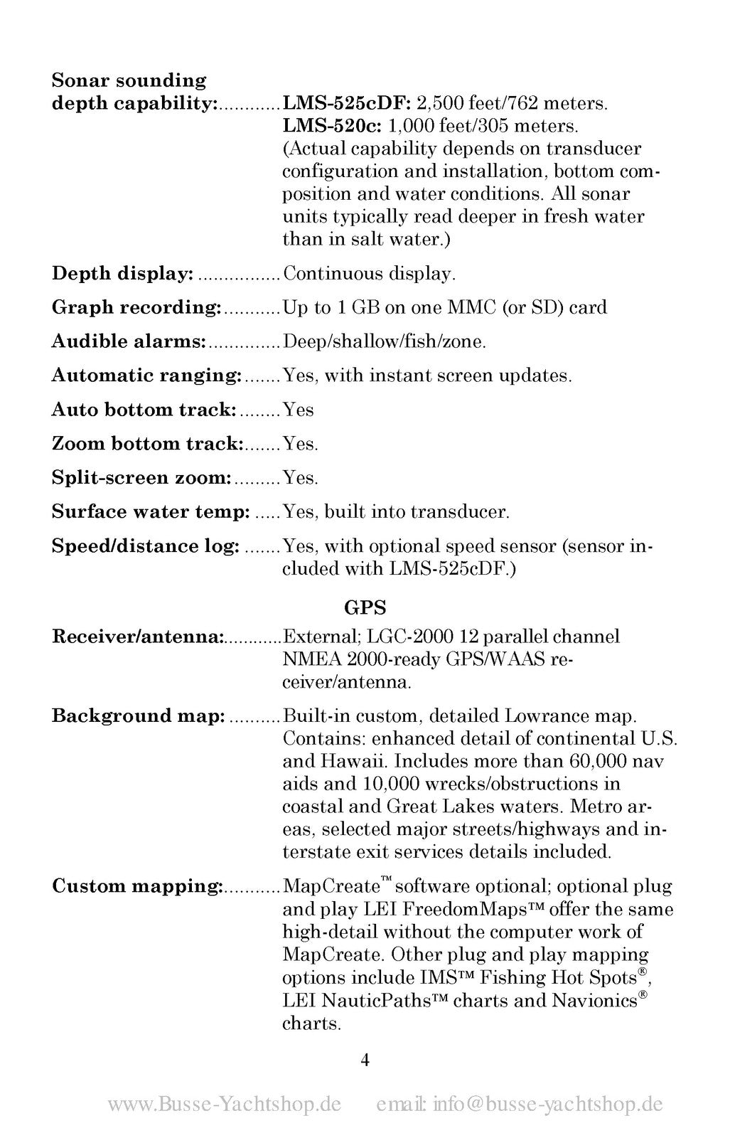 LOWRANCE LMS-520C 525C DF Fish Finder Sonar GPS Instructions Manual 2006 - BOUND