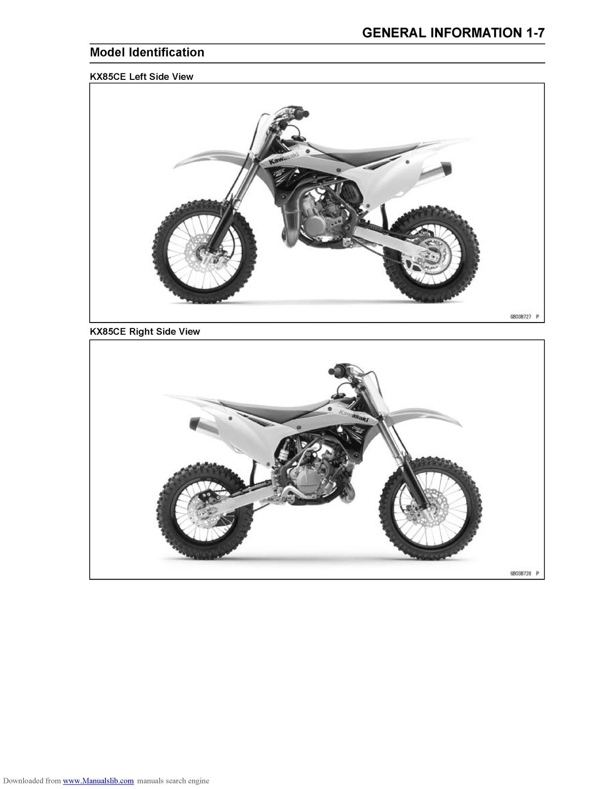 KAWASAKI KX85 KX85-II KX100 Motorcycle Service Manual 2014 - WIRE BOUND - COVERS