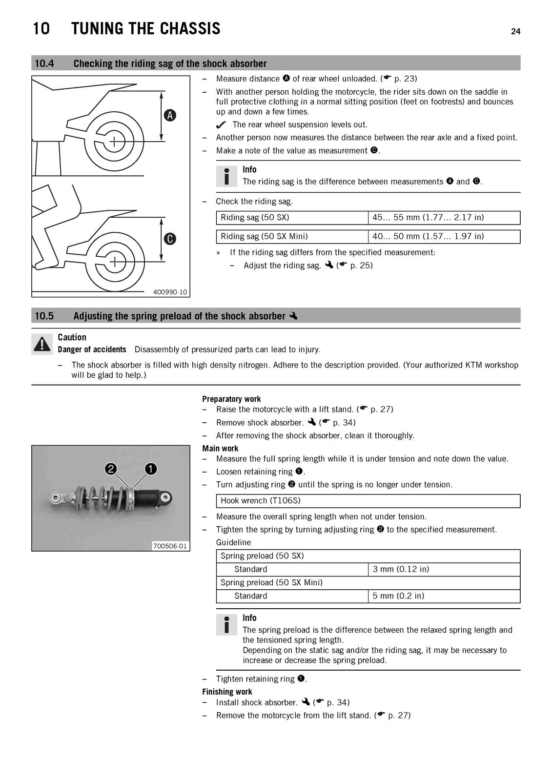 KTM 50 SX 50 SX Mini Owners Manual 2014 - STEEL WIRE BOUND - PROTECTIVE COVERS