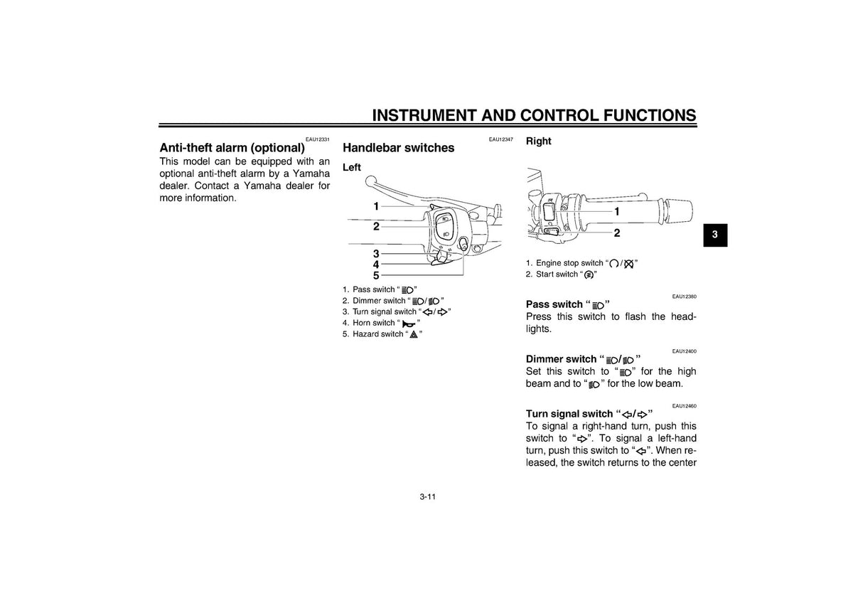 YAMAHA FZ1-S Owners Manual 2006 EB - STEEL WIRE BOUND - PROTECTIVE COVERS