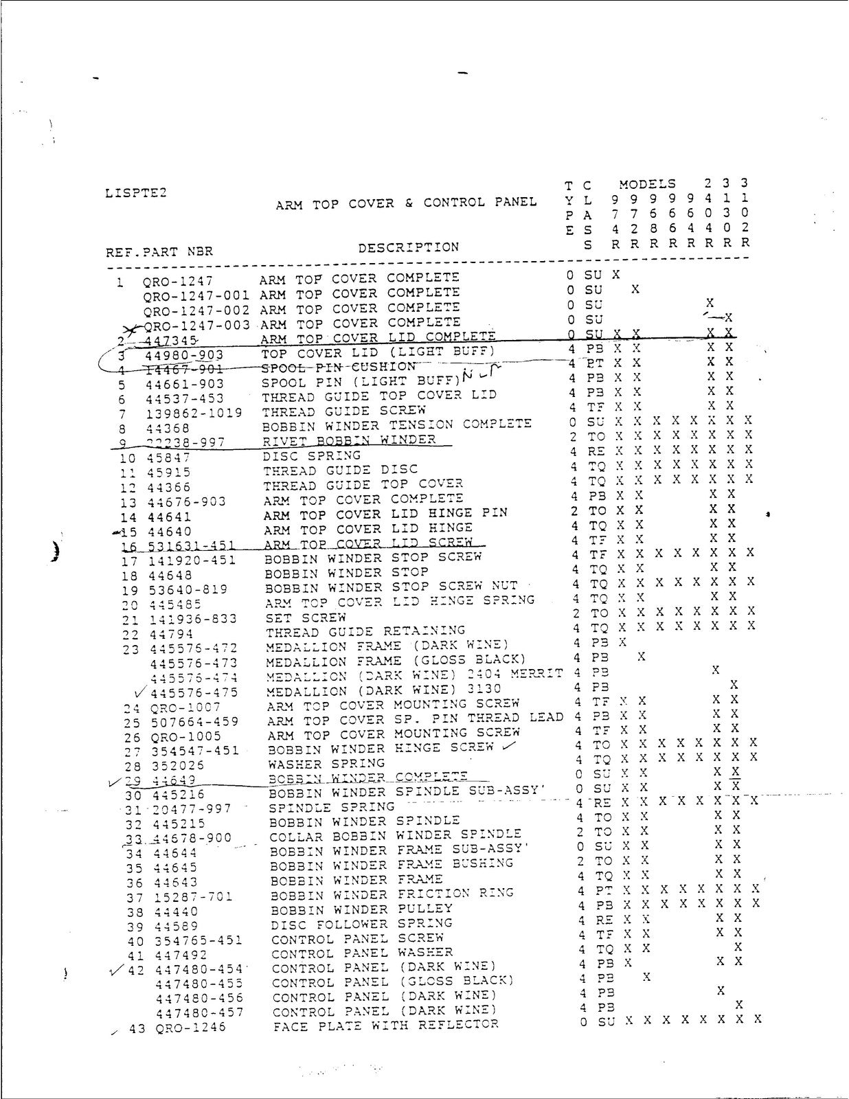 SINGER 2404 3100 3102 3130 3140 Parts List Manual - WIRE BOUND - TOUGH COVERS
