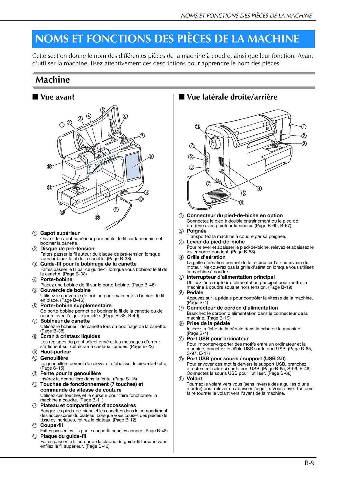 BABY LOCK Journey BLJY Sewing Machine Instruction Manual French - WIRE BOUND