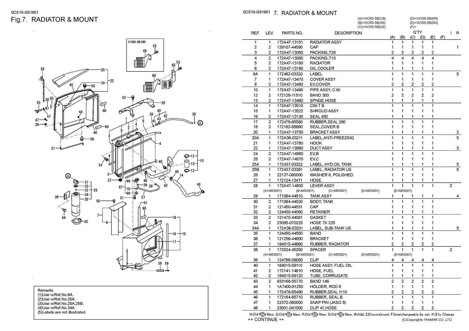 YANMAR ViO55-5B Excavator Parts Catalog Manual 2013 - WIRE BOUND - TOUGH COVERS