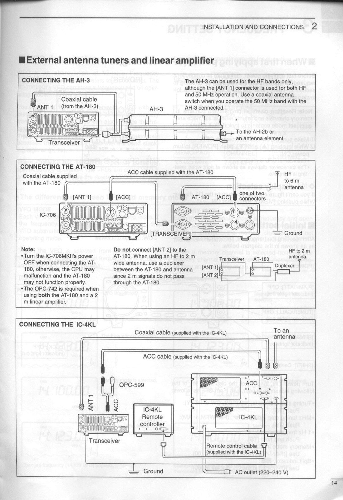 ICOM IC-706MKII Transceiver User Manual - STEEL WIRE BOUND - PROTECTIVE COVERS