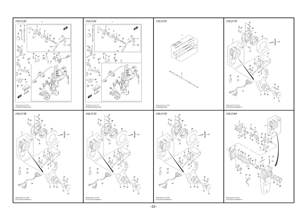 SUZUKI PARTS DF25A DF30A PARTS CATALOGUE - STEEL WIRE BOUND - PROTECTIVE COVERS