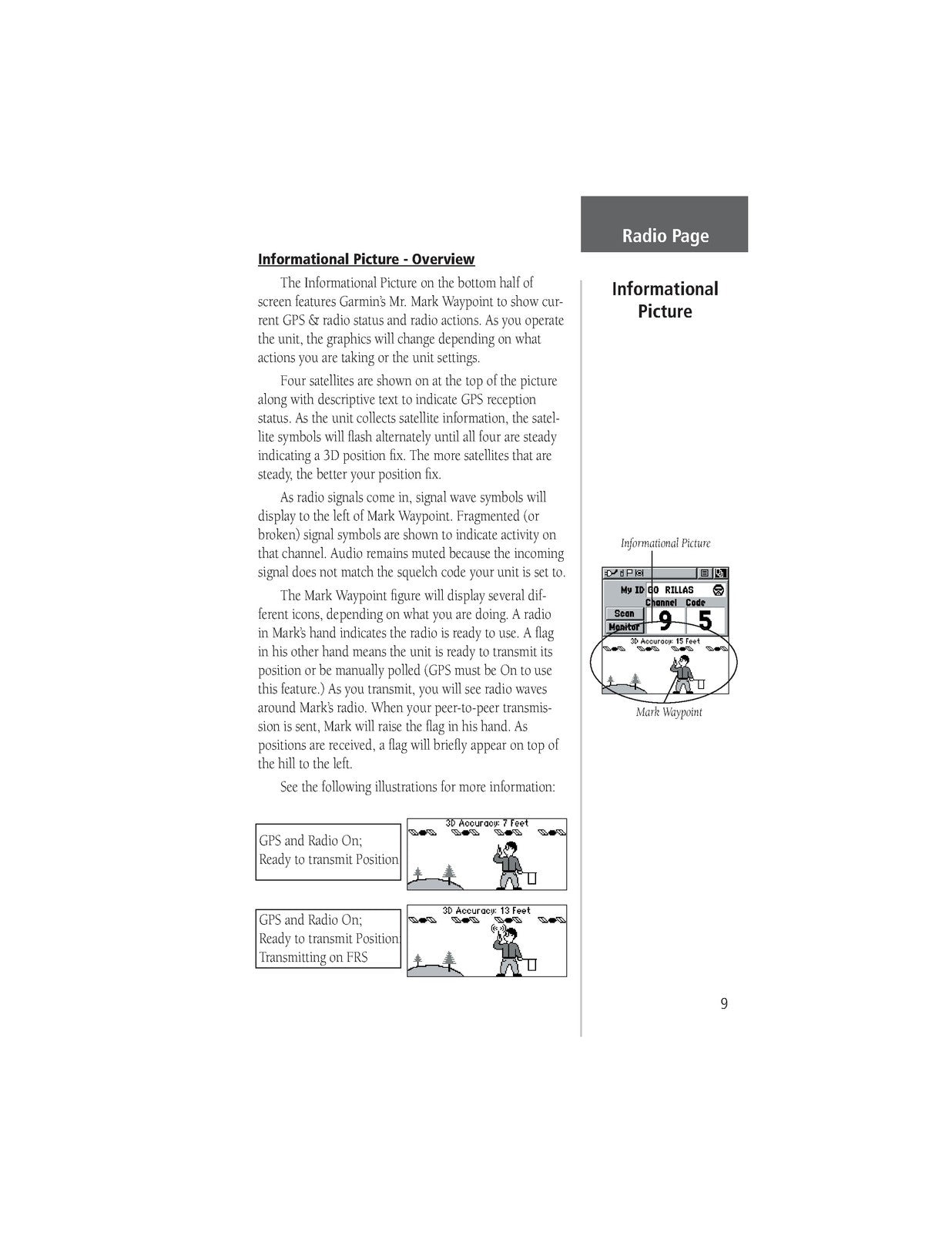 GARMIN Rino 110 2-Way Radio Personal Navigator Owners Manual 2003 - WIRE BOUND