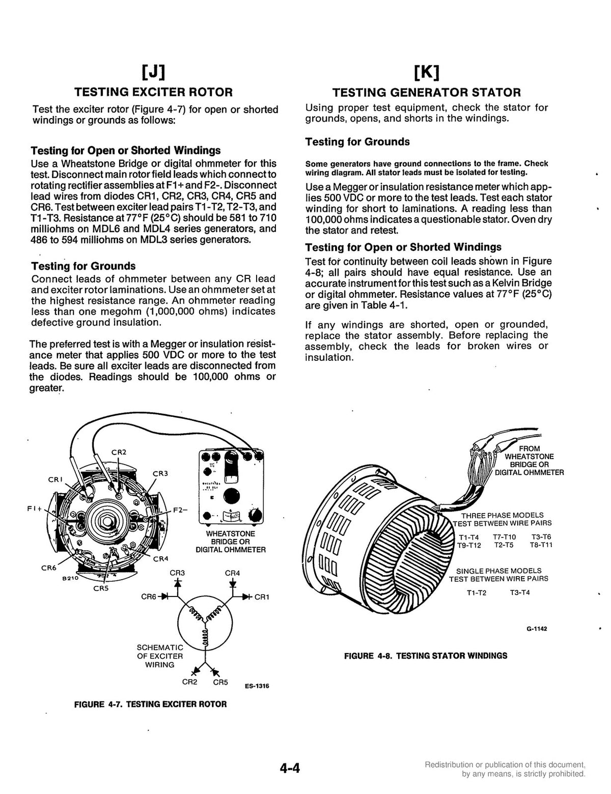 ONAN MDL3 MDL4 MDL6 Marine Genset Service Manual 1991 - WIRE BOUND - COVERS