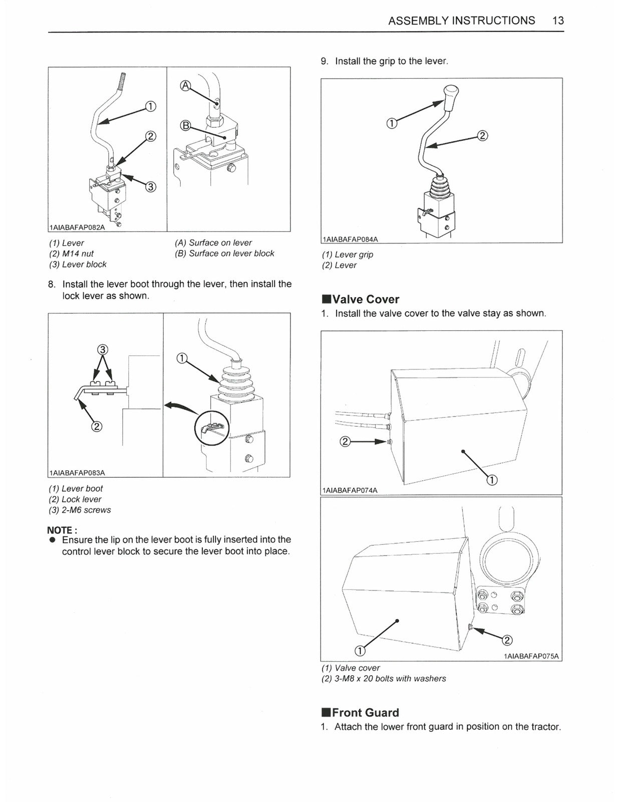 KUBOTA LA1065A Front Loader Assembly Parts & Operators Manual BUNDLE