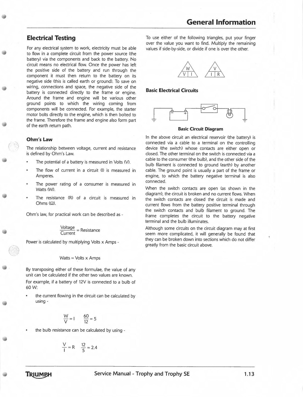 TRIUMPH Trophy Trophy SE Motorcycle Service Manual 2013-2016, FOLDOUTS