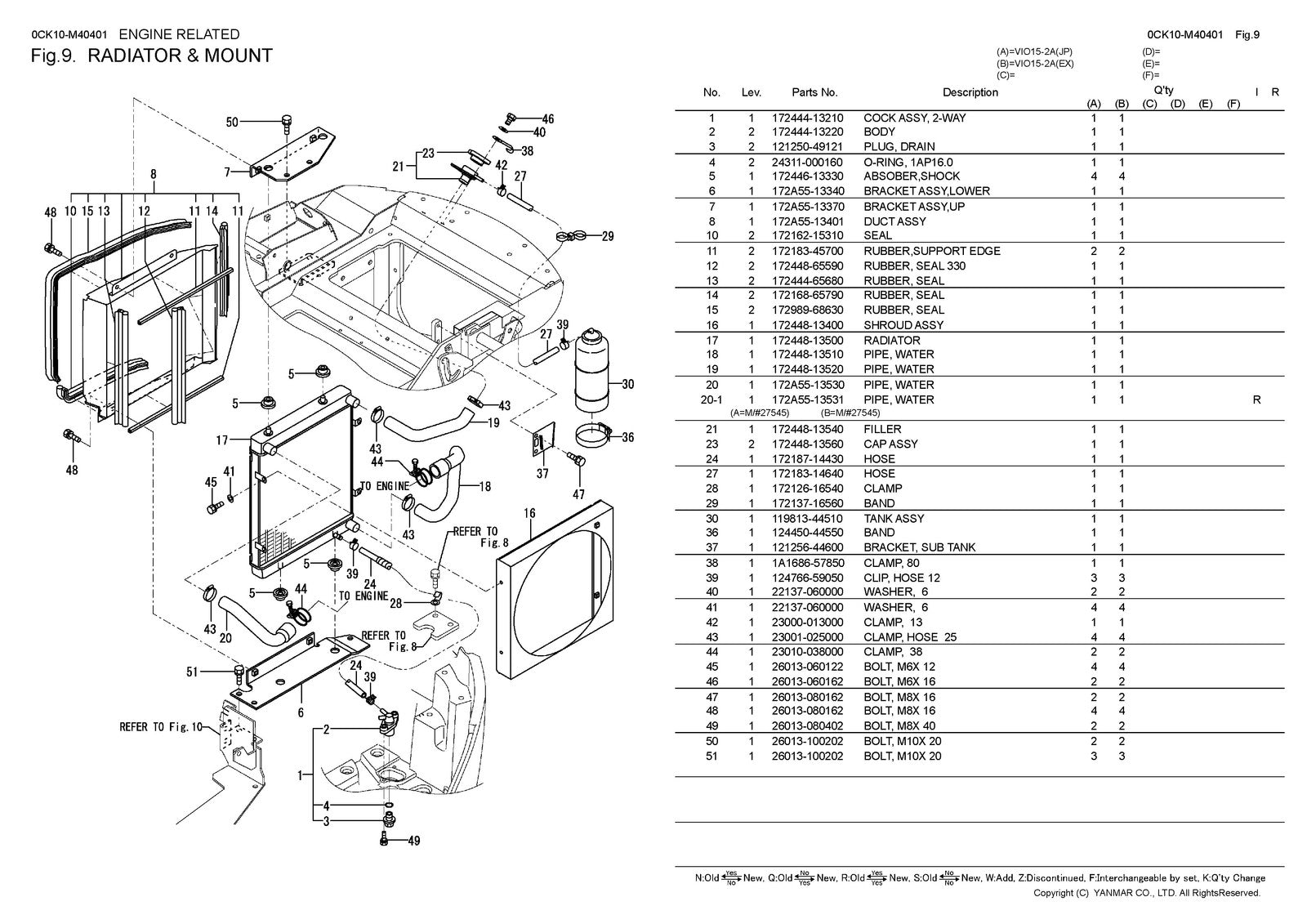 YANMAR ViO15-2A Excavator Parts Catalog Manual 2017 - WIRE BOUND - TOUGH COVERS