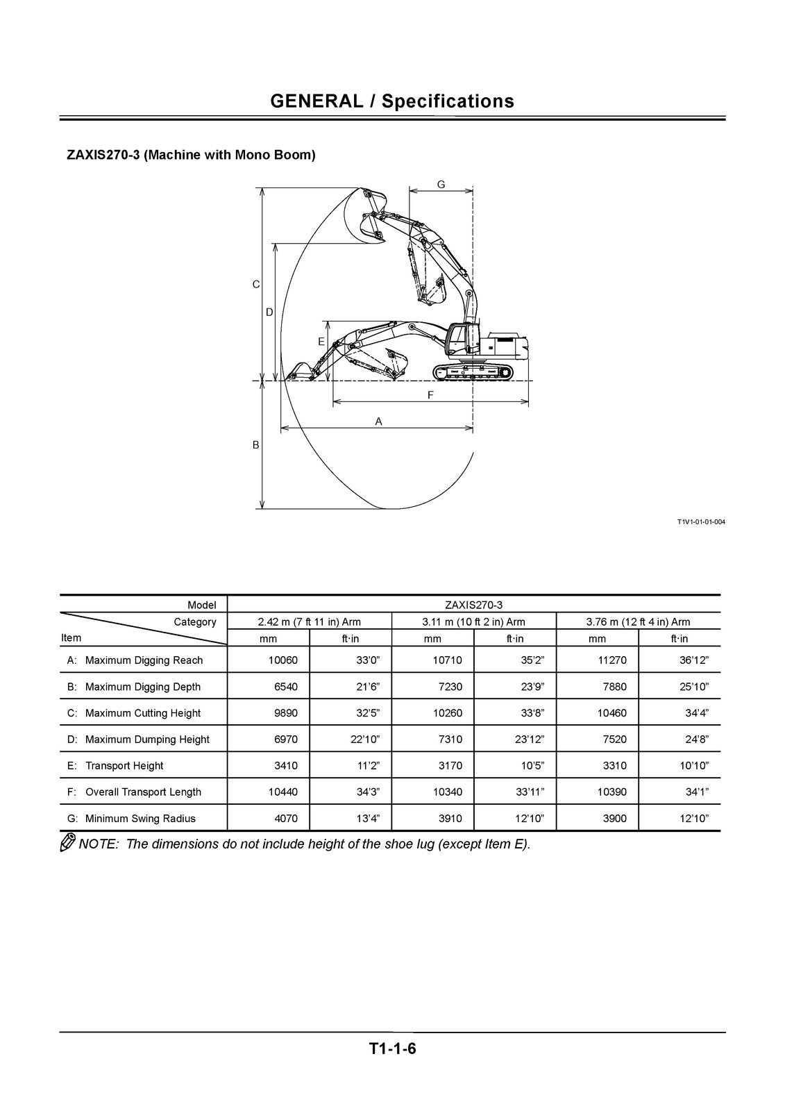 HITACHI ZAXIS 200-3 240-3 270-3 Class Technical Service Manual - WIRE BOUND