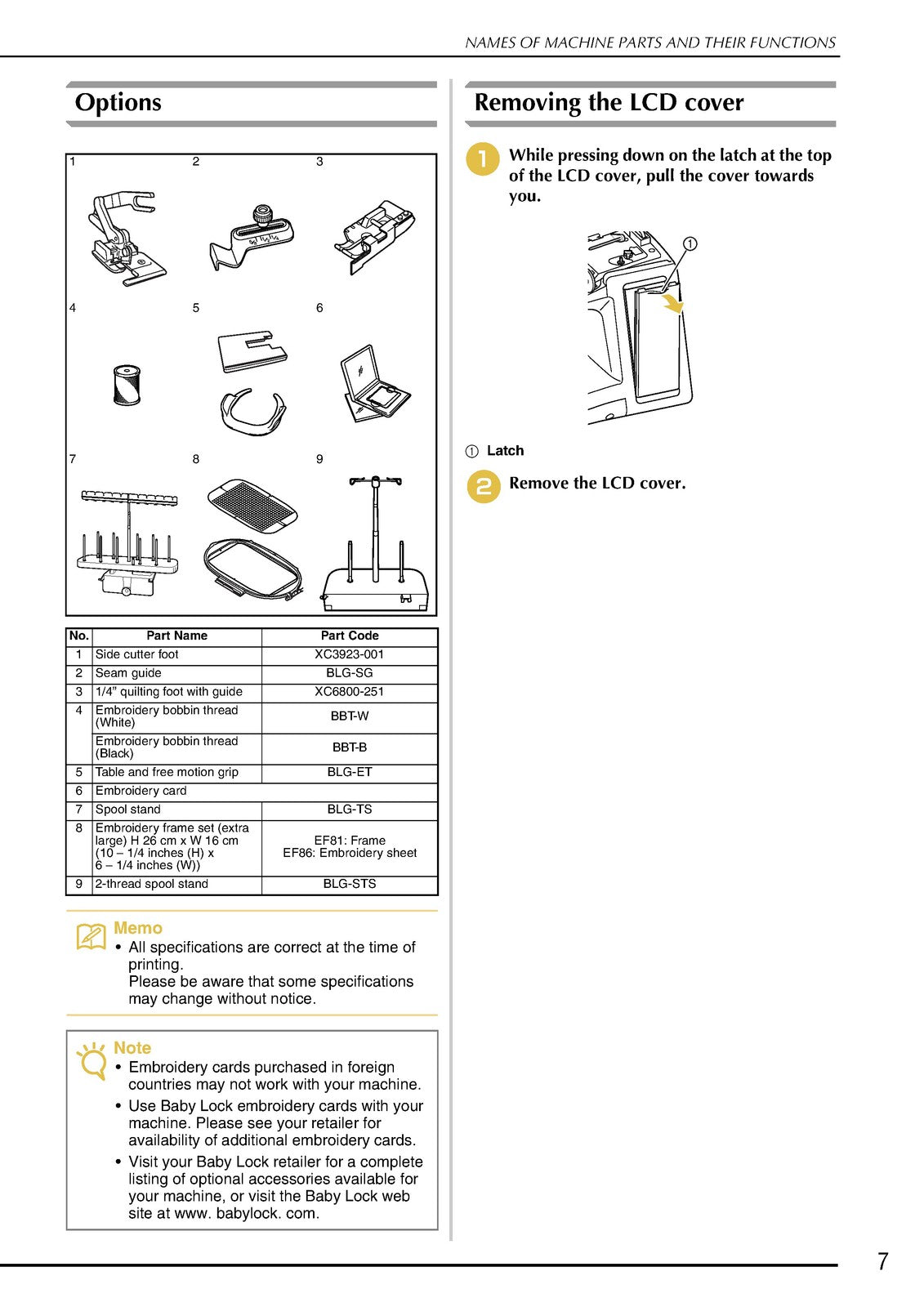 BABY LOCK Ellegante 2 BLG2 Sewing Machine Instruction Manual - WIRE BOUND