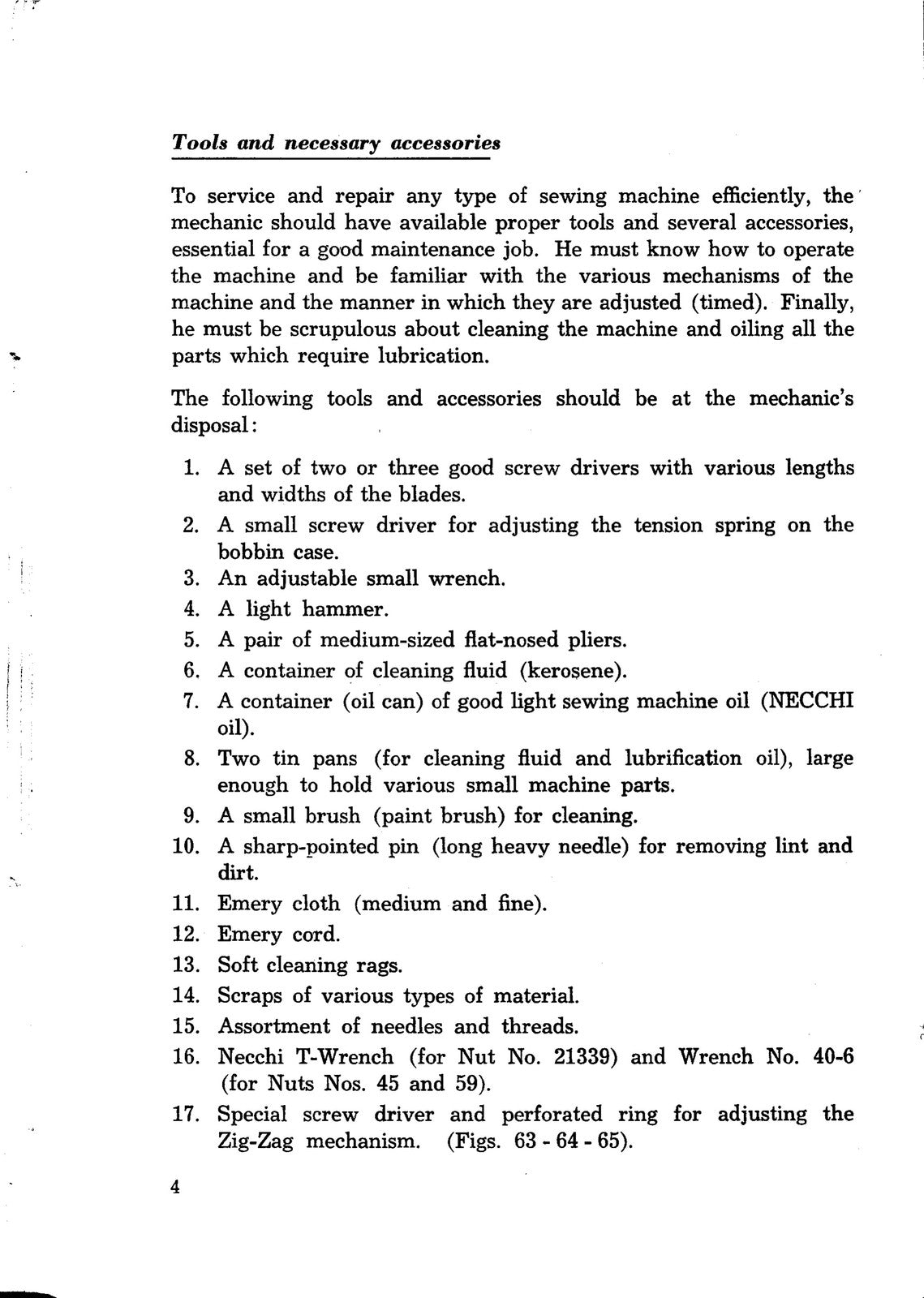 NECCHI Sewing Machines Service Manual - STEEL WIRE BOUND - PROTECTIVE COVERS