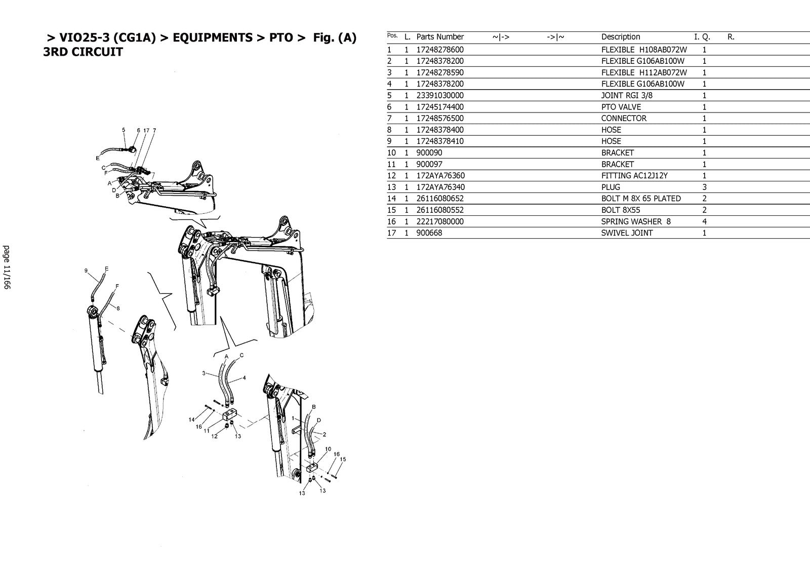 YANMAR ViO25-3 Crawler Excavator Parts Catalog Manual - WIRE BOUND - COVERS