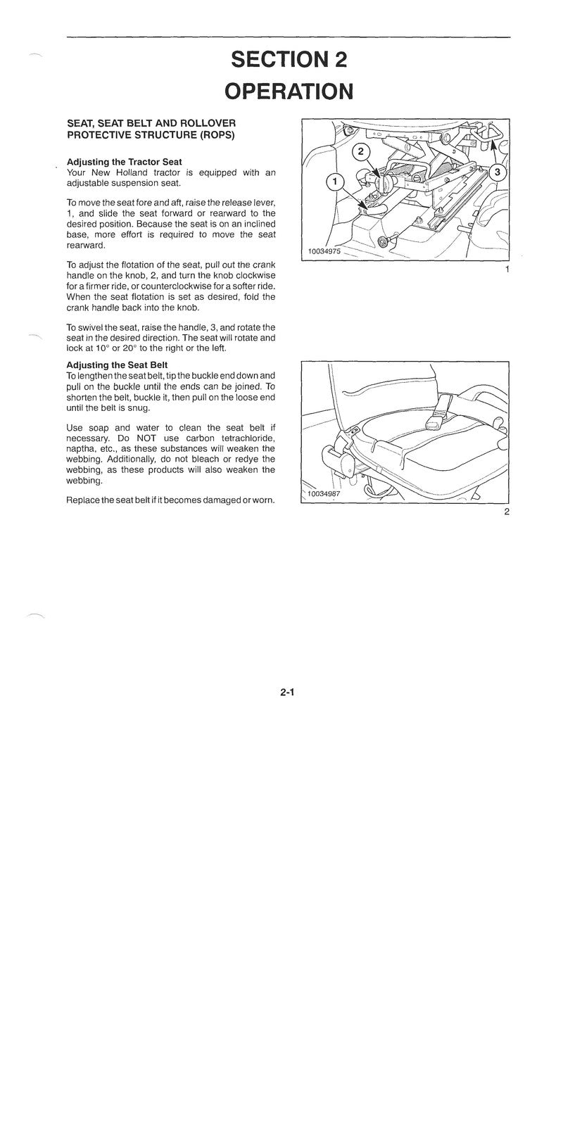 NEW HOLLAND TC35DA TC40DA TC45DA Tractor Operators Manual - WIRE BOUND - COVERS